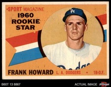 1960 Topps #132 Frank Howard RC Star Dodgers RC ROYw 4 - VG/EX