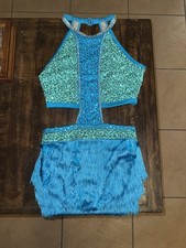 Weissman MA Teal And Blue Dance Costume