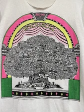 Vtg 80’s Family Tree Of Rock ‘N’ Roll Single Stitch T Shirt Small 18”x26” *READ