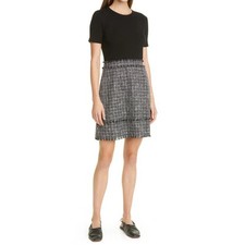 Ted Baker London Dress Black Knit Tweed 1 Size 4 Small S