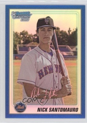 2010 Bowman Chrome Prospects Blue Refractor 45/250 Nick Santomauro #BCP9 0c2