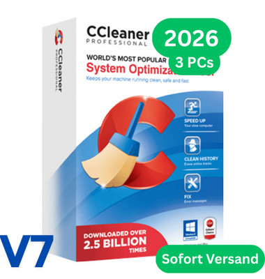 CCleaner V7 Professional - Windows - Key schnell per eMail |  3 Geräte | 1 Jahr