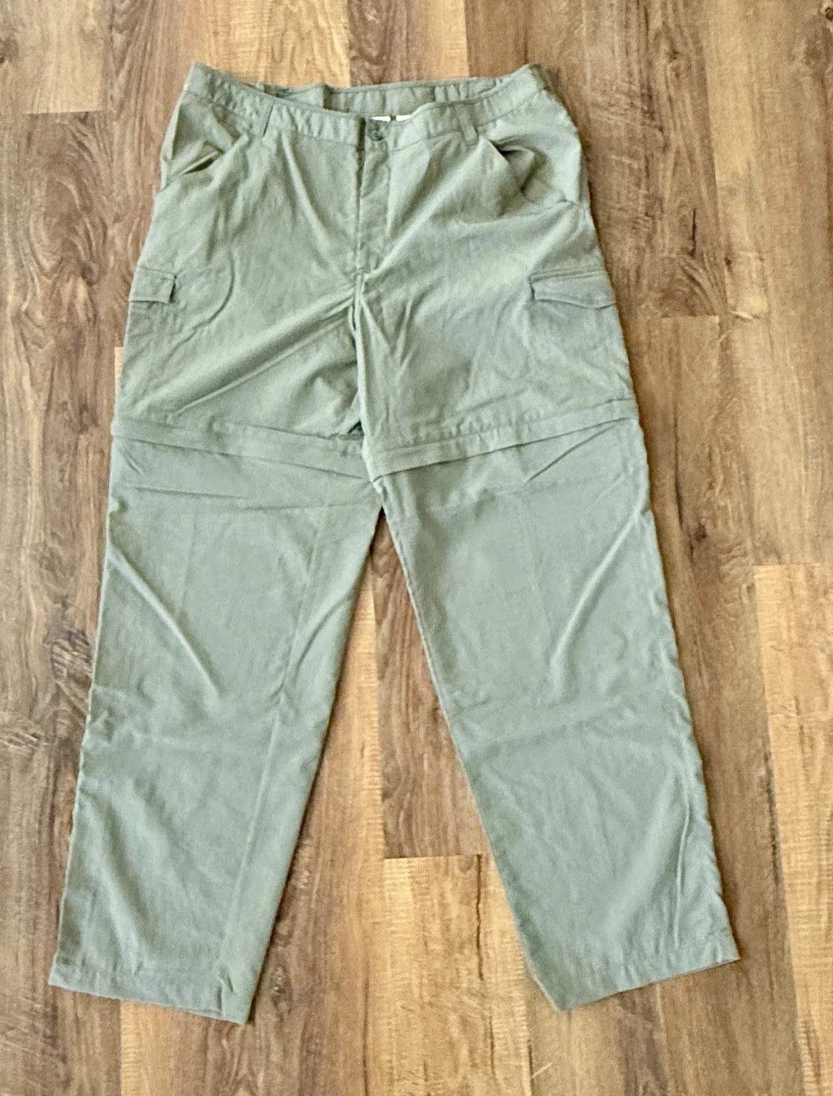 Columbia PFG Pants Mens Size XL Convertible Omni-Shade Khaki Brown Nylon EUC