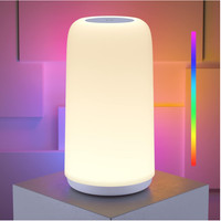 Led Nachttischlampe Rgb Dimmbar 3 Stufen Warmweiß 256 Farben Touch