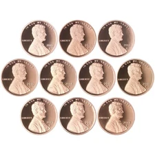 2010-2019 S Lincoln Shield Cent Gem DCam Proof Run 10 Coin Set US Mint