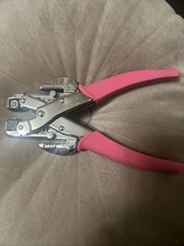 Crop-A-Dile Hole Punch Eyelet Snap Setter Tool We R Memory Keepers Pink Handle