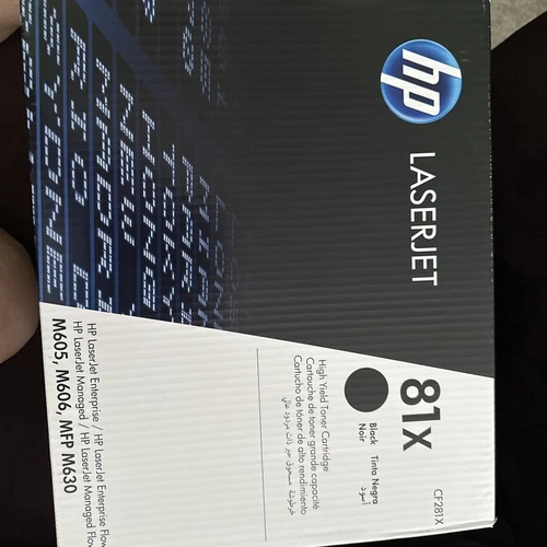 Genuine HP 81X CF281X Black Toner Cartridge.