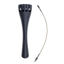 MI VI French Model Carbon Fiber Tailpiece 4/4 Cello with Cello 4/4, Black