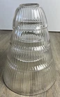 Pyrex Clear Mixing Bowls Ribbed Nesting 7401-S 7402-S 7403-S 7404-S Set Of 4 EUC