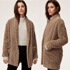 Wilfred Free by Aritzia Tan Soft Teddy Jacket size XS