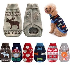 Warm Pet Dog Sweater Winter Dog Clothes for Small Medium Dogs Knitted Puppy Cat