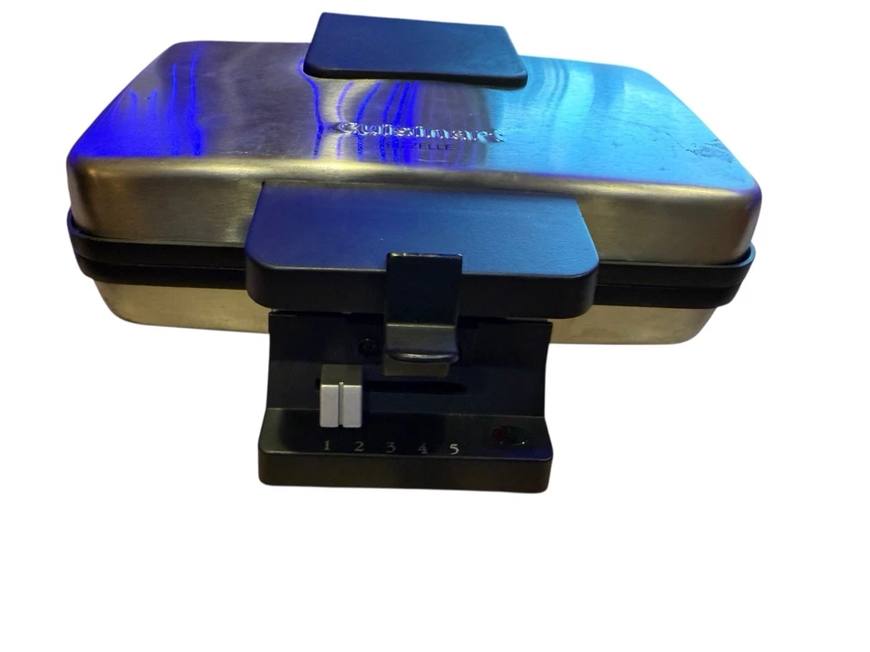 Cookie italiano CUISINART Pizzelle Maker WM-PZ2 aço inoxidável antiaderente testado - Imagem 2 de 4