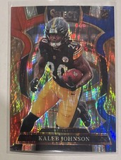2025 Panini Select - KALEB JOHNSON - #52 - RC Red & Blue Prizm Shock | Steelers 