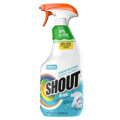 Shout Free Laundry Stain Remover Active Enzyme Dye Fragrance & Bleach Free 2...