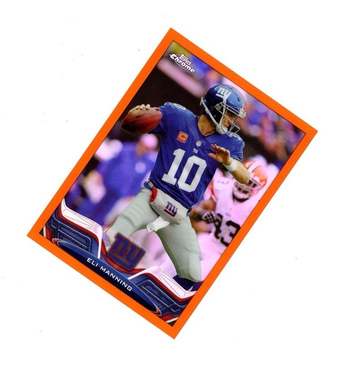 2013 Topps Chrome ORANGE REFRACTOR SP ELI MANNING! New York Giants SEE