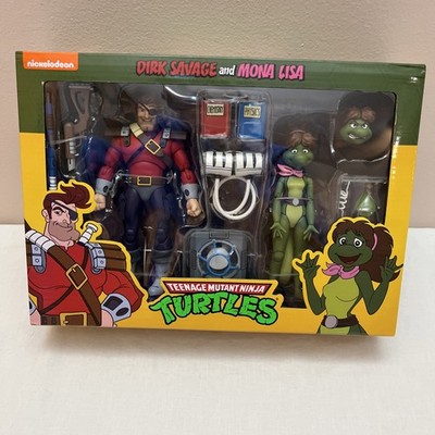 NECA TMNT Dirk Savage & Mona Lisa 2-Pack Action Figures Nickelodeon Collectable 