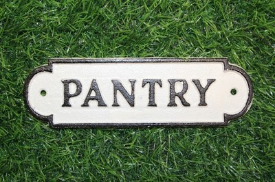 1-PANTRY DOOR PLAQUE,Upscale,Solid Metal,Raised Letters,Country Decor,Gifts