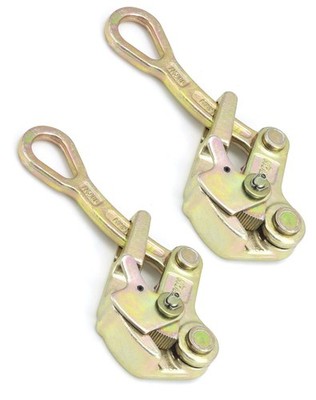 2 Pack 1 T Cable Grip Wire Grip Steel Rope Jaw Puller for Wire Rope, Pulling ...