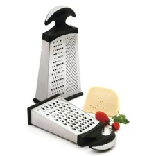 Norpro 350 Grip-EZ Stainless Steel Slim Grater With 3 Surfaces