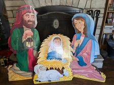 Large Cardboard Standup Nativity Manger Scene