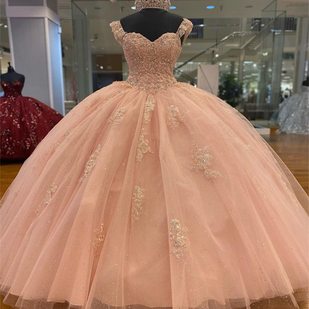 Sweetheart Quinceanera Dress Blush Pink Beaded Sweet 16 Party