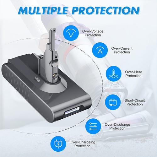 9000mAh Akku Für Dyson V8 V7 V6 Animal Absolute Staubsauger LED-Anzeige / Filter - Bild 26 von 30