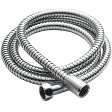 SHOWER HOSE PIPE HEAD HEADSET STAINLESS STEEL LARGE CHROME WATER SAVING + FILTER