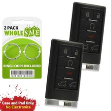 2 Replacement For 2007 2008 2009 Cadillac Escalade Key Fob Remote Shell Case