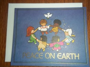 Vintage Artist Bill Mclauchlan Christmas Card Peace On Earth The Drawing Board Ebay