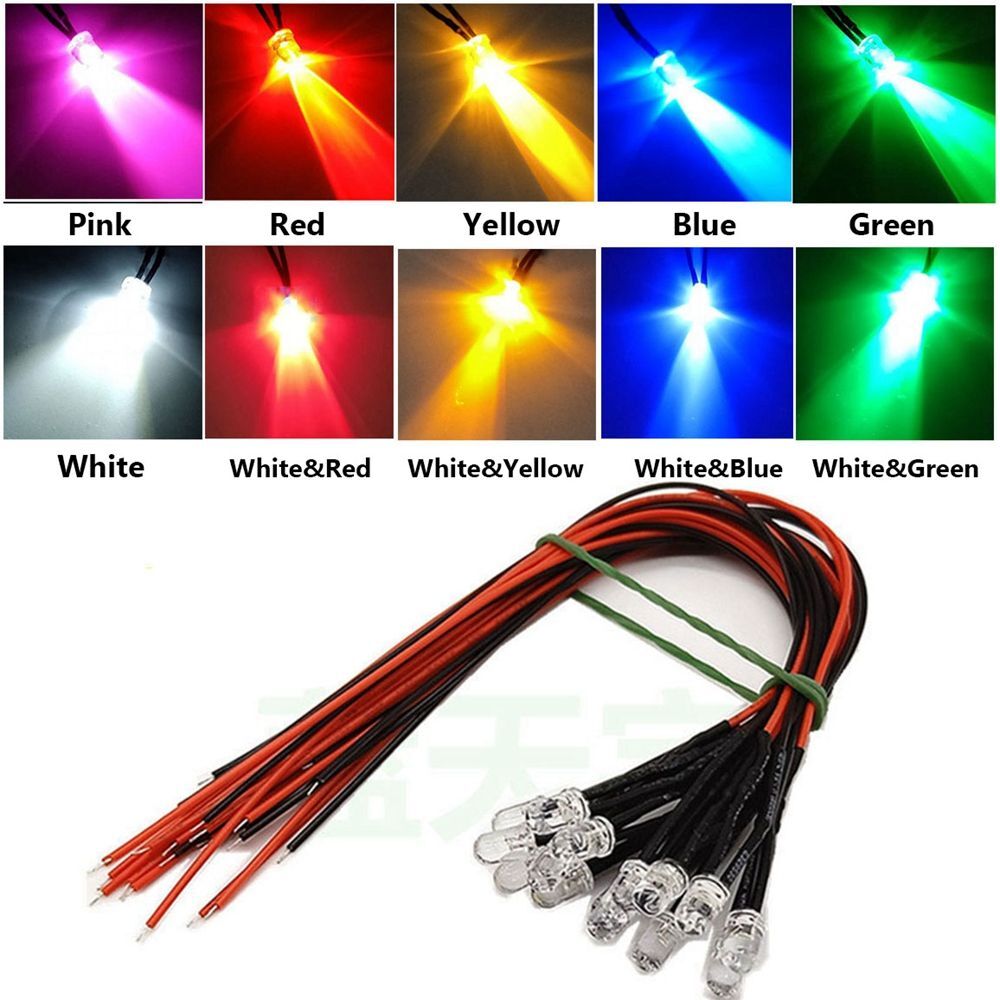 RC Crawler Red White Yellow 3mm 12V RC Truck Lights Drift Car Toys LED Light eBay