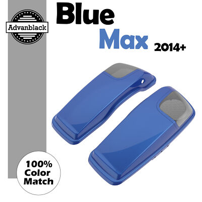 Advanblack Blue Max 5x7 Saddlebag Speaker Lids Audio Cover Fits 2014+ Harley