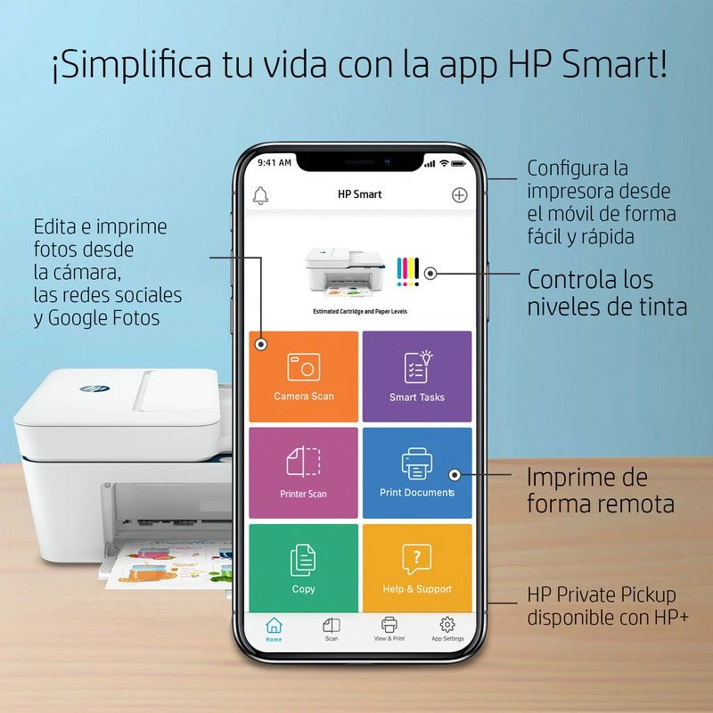 Impresora HP DeskJet 4130e Multifunción WIFI Color Dúplex **Embalaje dañado** - Imagen 4 de 4
