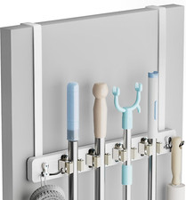 Broom Holder Door Mount, over the Door Broom and Mop Holder with 2 over Door ...