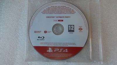 Singstar Ultimate Party PS4 PROMO Spiel Sony PlayStation 4 Promo (VOLLSTÄNDIGES SPIEL