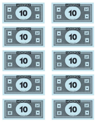 Monopoly Money Template Printable