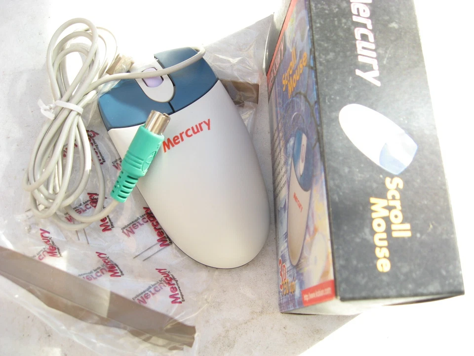 MERCURY PS/2 MECHANICAL BALL NON-OPTICAL 3D 750DPI MOUSE. BOXED AND UNUSED. - Image 4 of 4
