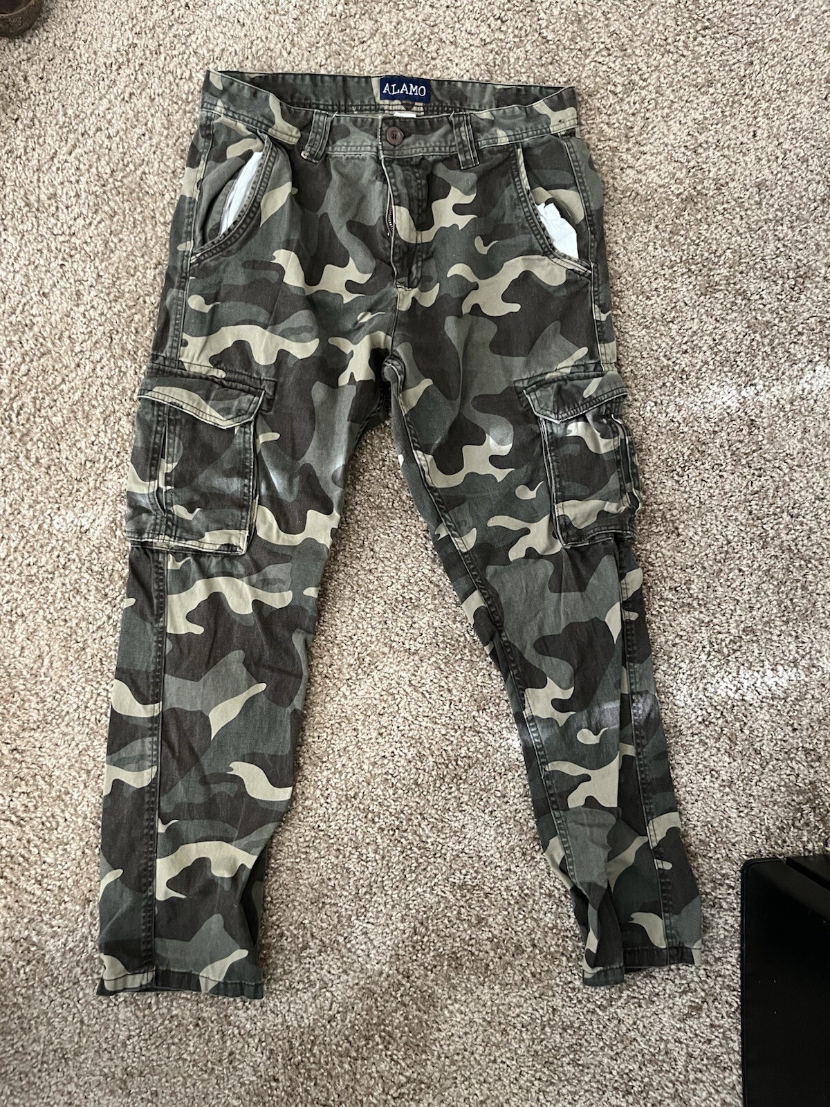 Alamo Brand Camo Cargo Pants 34x32 Military Tactical Outdoor Workwear