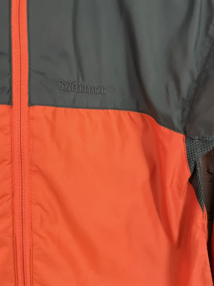 Chaqueta cortavientos Marmot Kids unisex naranja cremallera completa forrada de lana talla mediana Foto 2 de 4