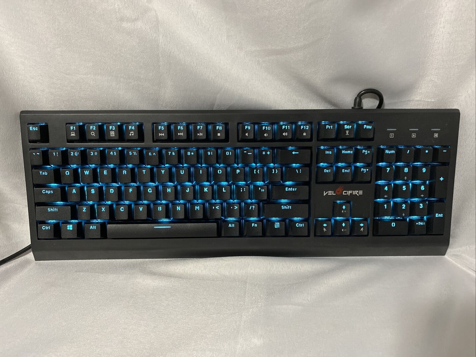 Velocifire Mechanical Wired Gaming  Keyboard w/ LED Lights Tested