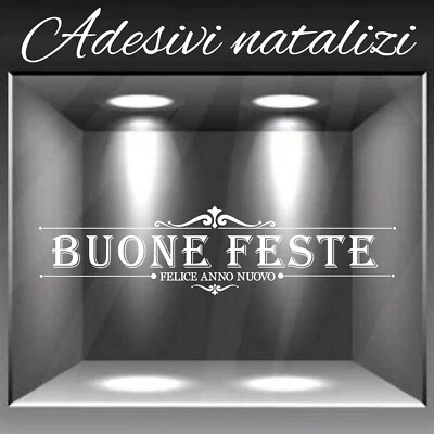 AVERY vetrofanie natalizie adesivo per vetrine negozio buone feste natale a0961