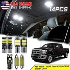14x White LED Interior Light Package Kit For Ford F250 F350 Super Duty 1999-2016
