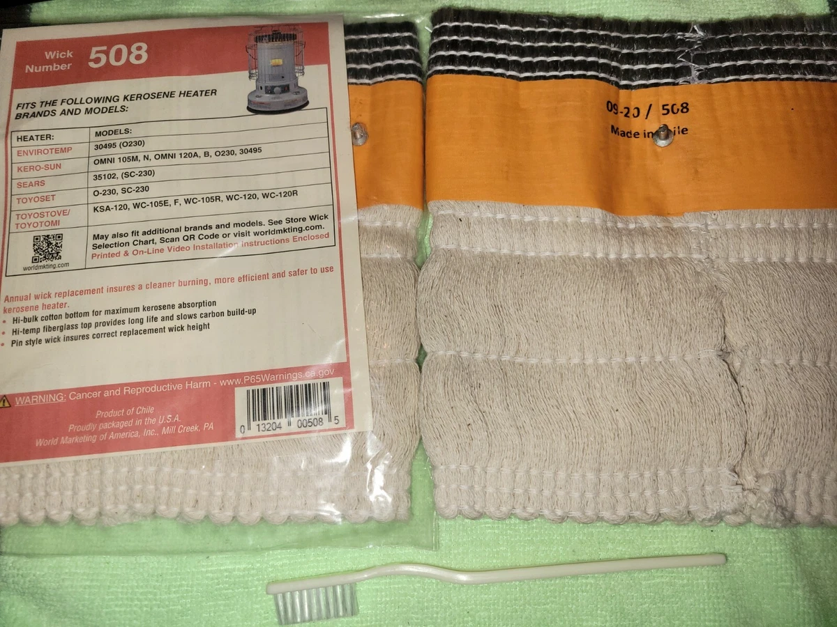 TOYOSET KEROSUN OMNI O-230, SC-230 KEROSENE HEATER WICK,WICK CLEAN BRUSH  u0026amp; GUIDE | eBay