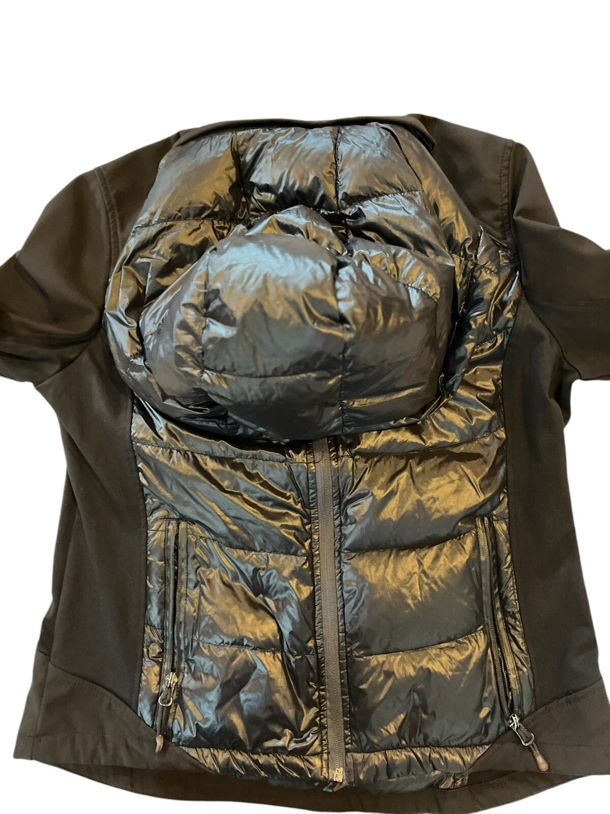 Halifax Traders Down Puffer Jacket L Black short … - image 12