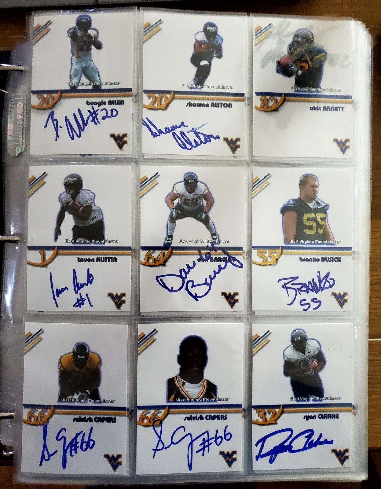 West Virginia Mountaineers AUTOGRAPH 107 Custom Football Cards WVU eBay