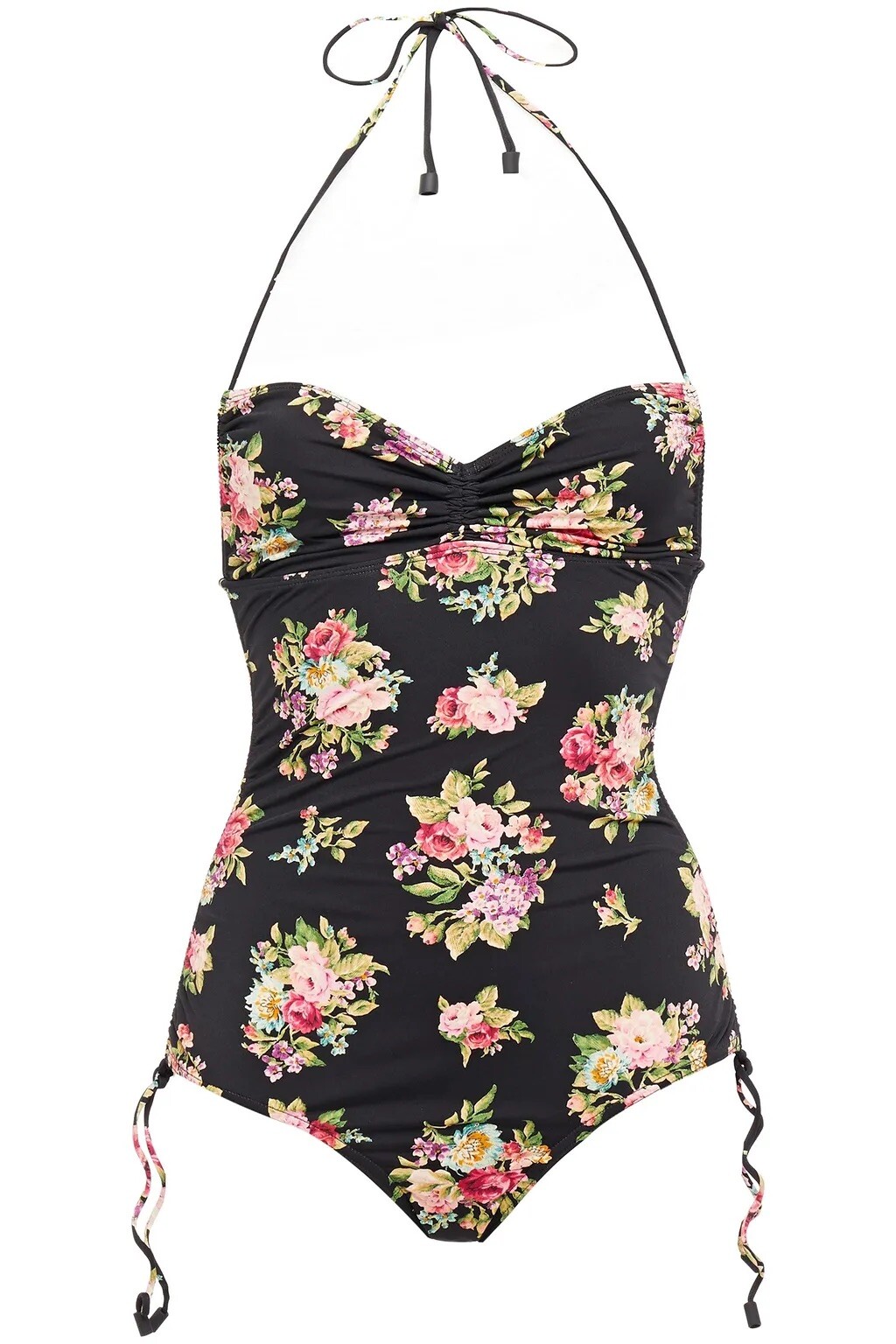 ZIMMERMANN Bikini One Piece ruched floral halter-neck… - Gem