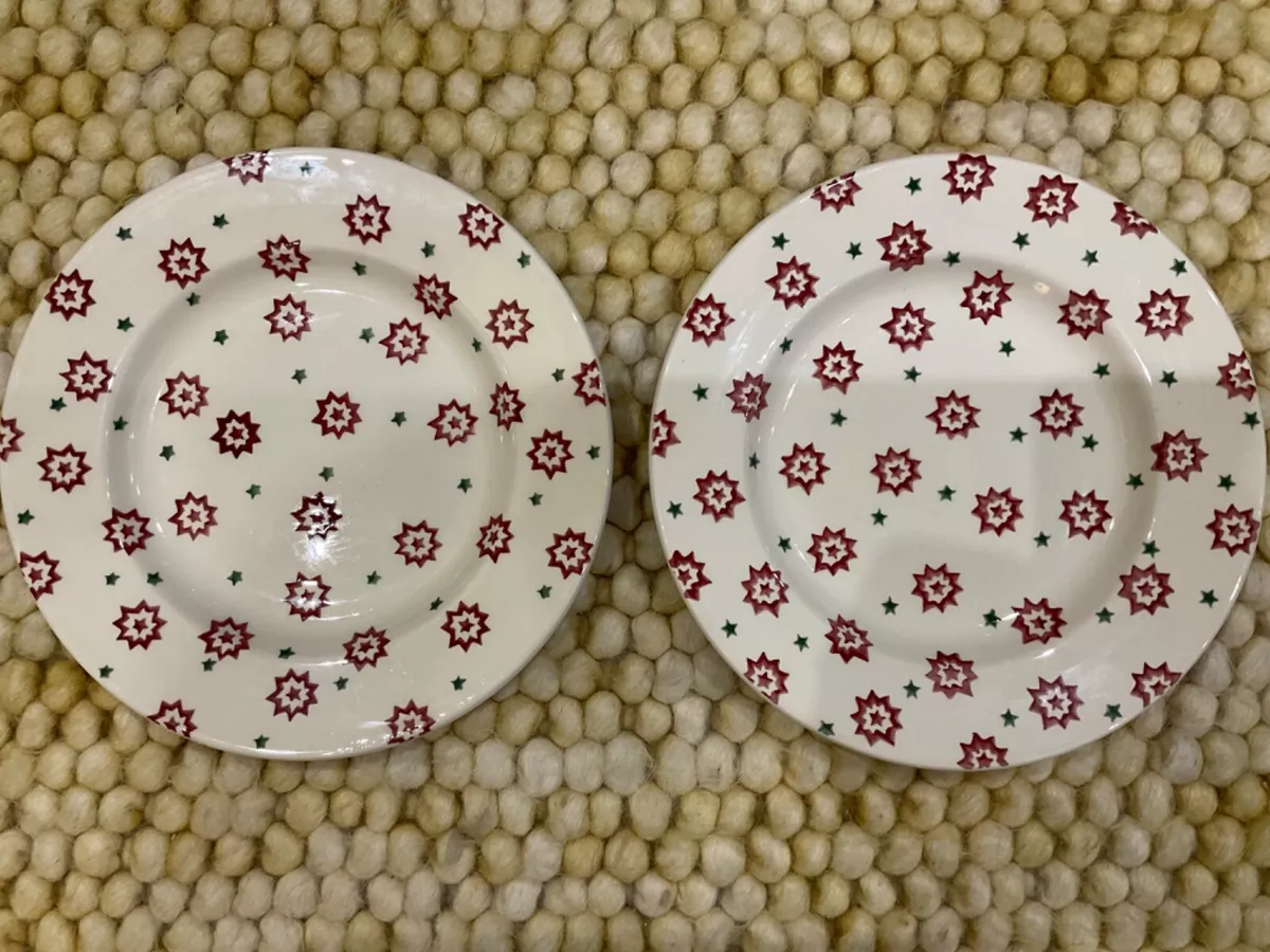 EMMA BRIDGEWATER POTTERY 8.5” PLATES X 2 CHRISTMAS JOY STARS NEW UNUSED | eBay
