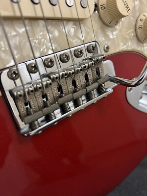 2000 Fender Mexico Deluxe Series Powerhouse Strat Candy Apple Red