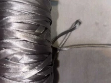 10 yards ash silver gray satin fabric cord strap string ties corset 1/4" wide