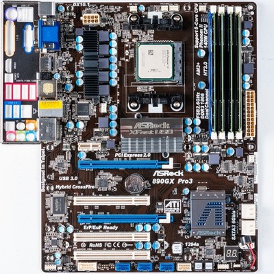 ASRock 890GX Pro3 AM3+ ATX Motherboard DDR3 AMD FX Ready UEFI Windows 10 HDMI