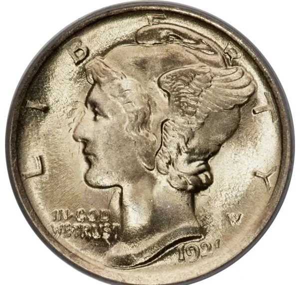 1921 Mercury Dime PCGS MS66FB Series Slab